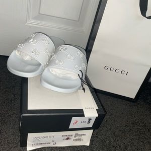 Women's rubber GG slide sandals